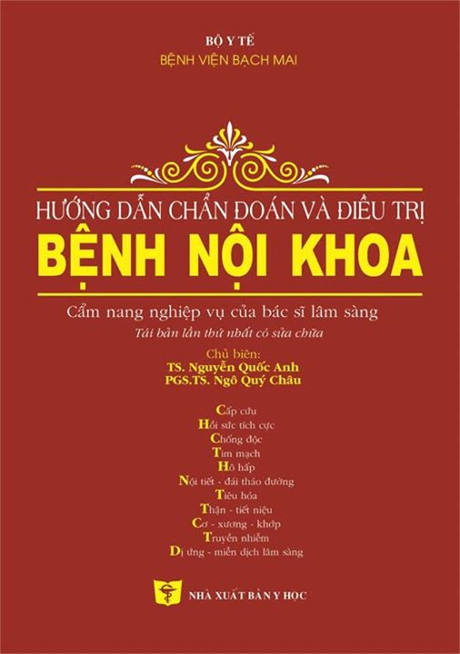 Hướng dẩn chẩn đoán & điều trị bệnh nội khoa – Bệnh viện Bạch Mai